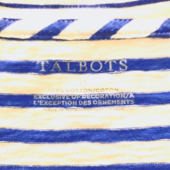TALBOTS Blue and White Top - Picture 4 of 4